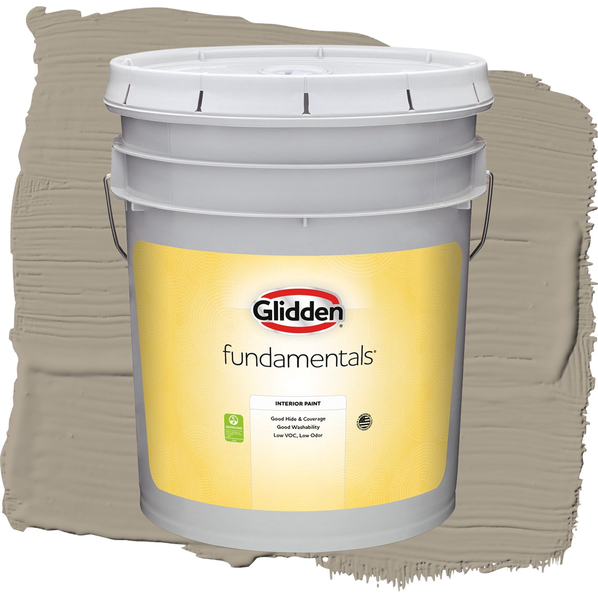 Glidden Fundamentals Stonehenge Greige / Gray, Semi-Gloss Interior Paint, 5 Gallon