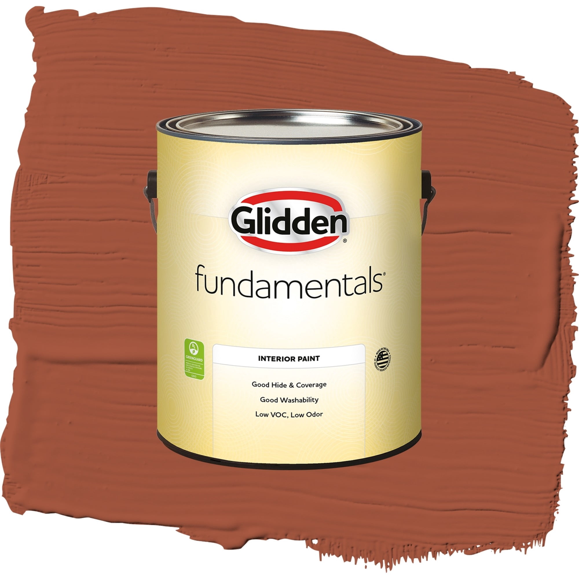 Glidden Fundamentals Ancient Copper / Orange, Flat Interior Paint, 1 Gallon