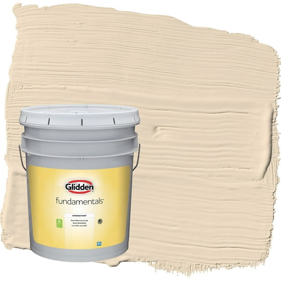 Glidden Fundamentals Antique Parchment / Beige Flat Interior Paint, 5 Gallon