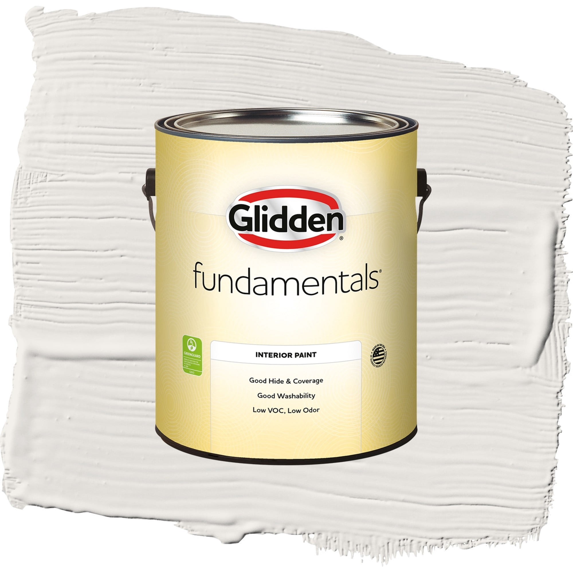 Glidden Fundamentals Arctic Cotton / White Flat Interior Paint, 1 Gallon