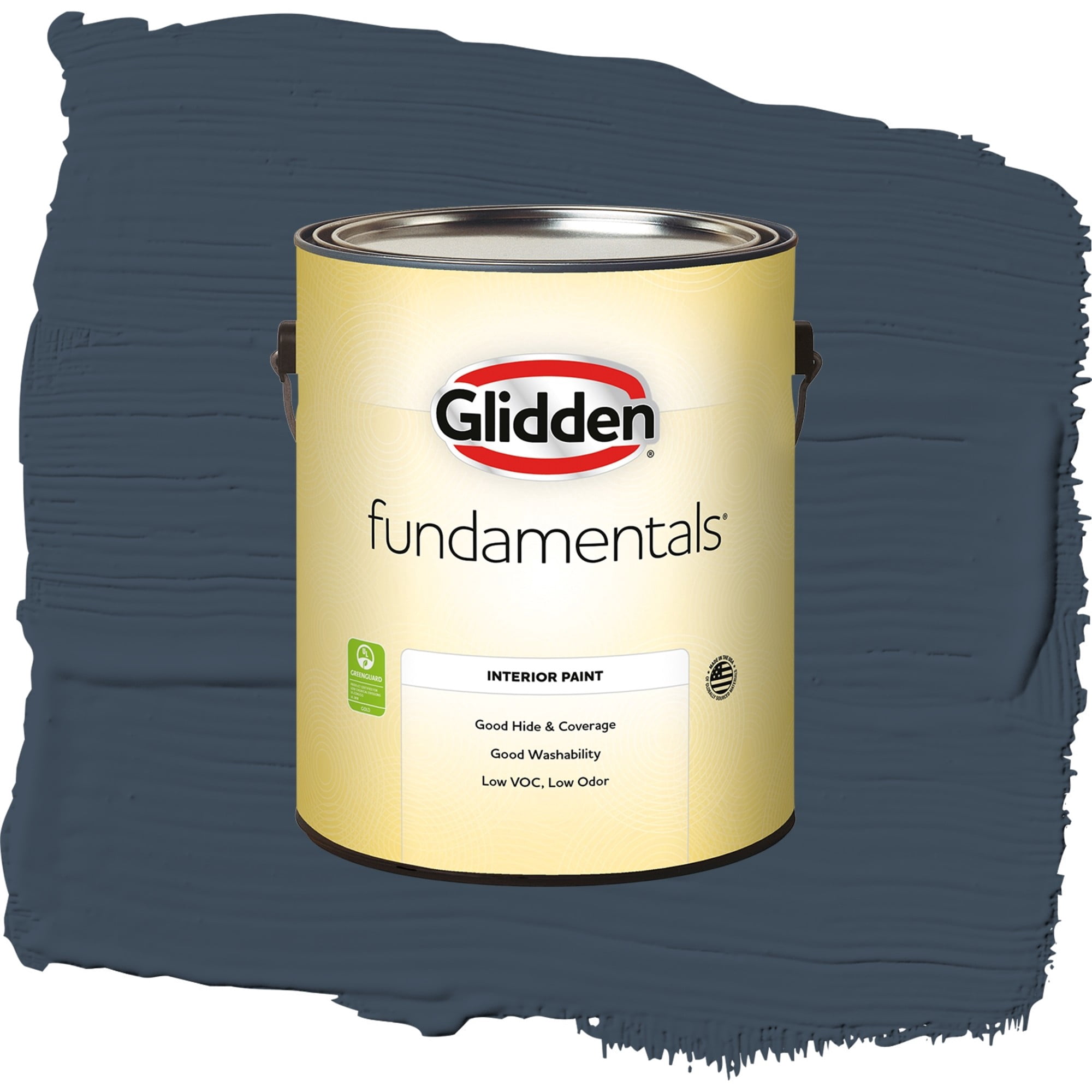 Glidden Fundamentals Cavalry / Navy Blue Flat Interior Paint, 1 Gallon