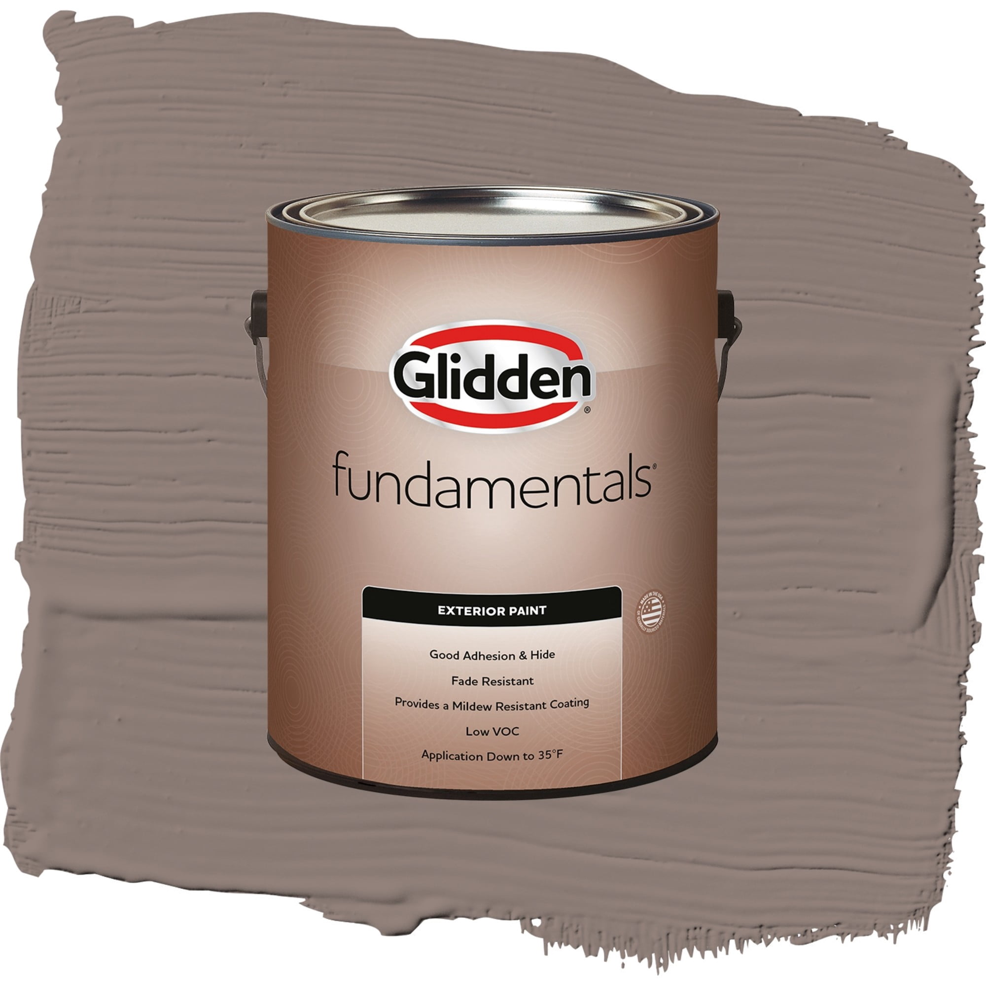 Glidden Fundamentals Cinnamon Toast / Brown, Satin Exterior Paint, 1 Gallon