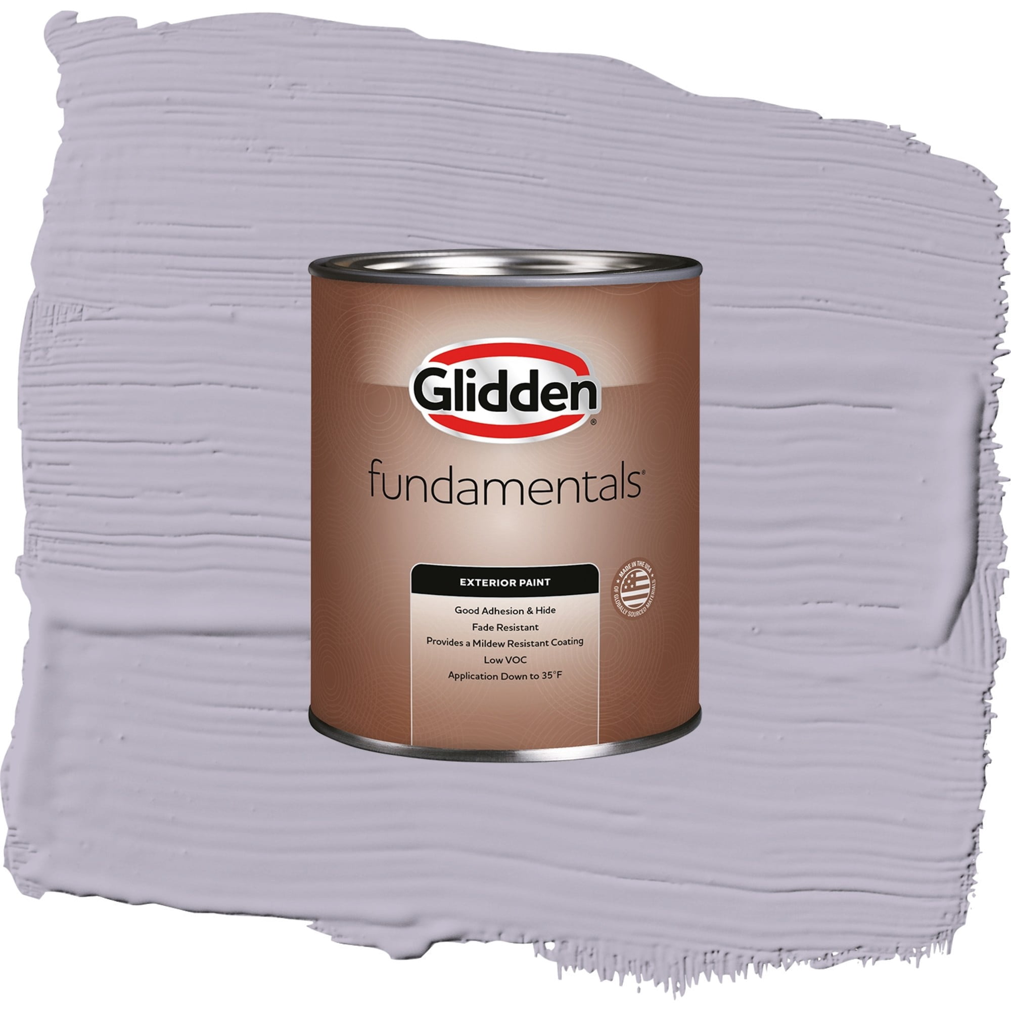 Glidden Fundamentals Cloudberry / Purple, Satin Exterior Paint, 1 Quart