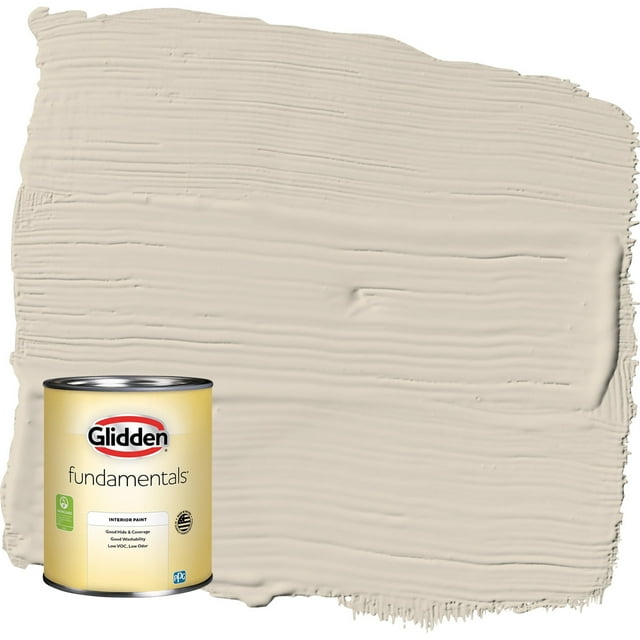 Glidden Fundamentals Cool Concrete / Beige Eggshell Interior Paint, 1 Quart