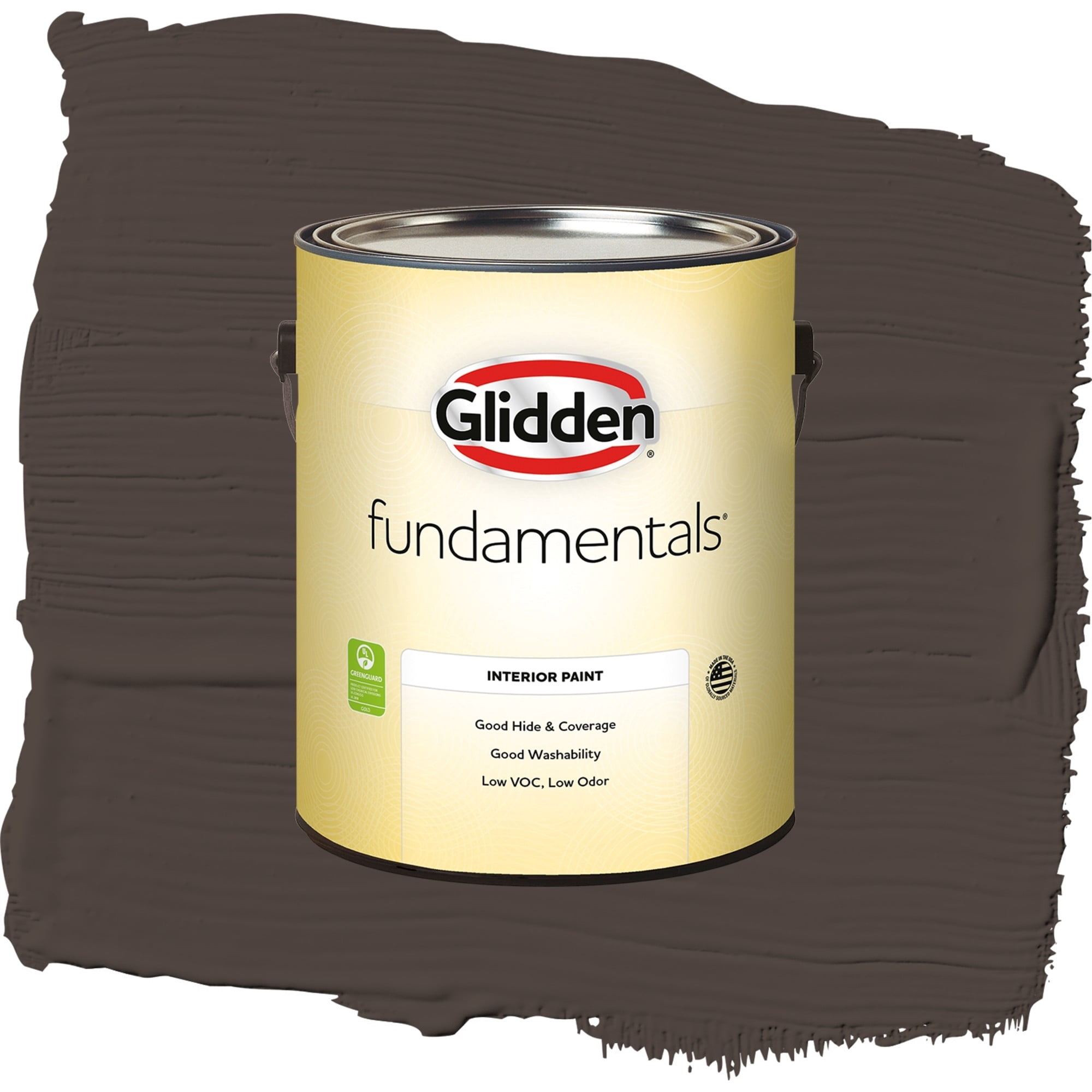 Glidden Fundamentals Dark Granite / Brown, Flat Interior Paint, 1 Gallon