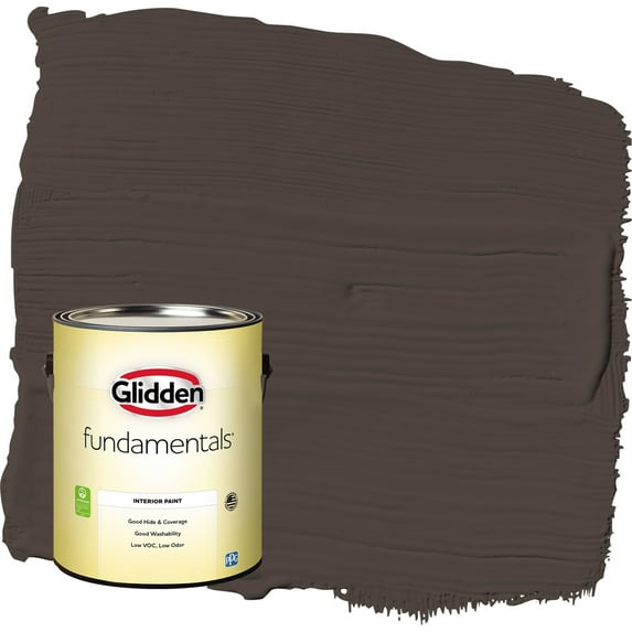 Glidden Fundamentals Dark Granite / Brown Flat Interior Paint, 1 Gallon