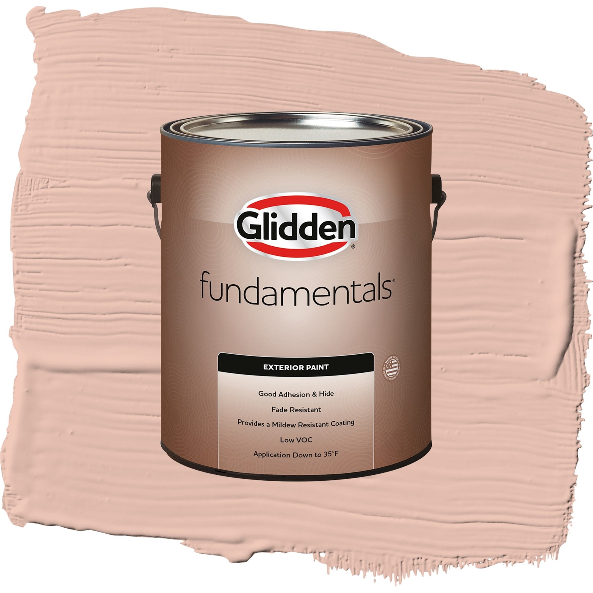 Glidden Fundamentals Adorable / Orange, Flat Exterior Paint, 1 Gallon