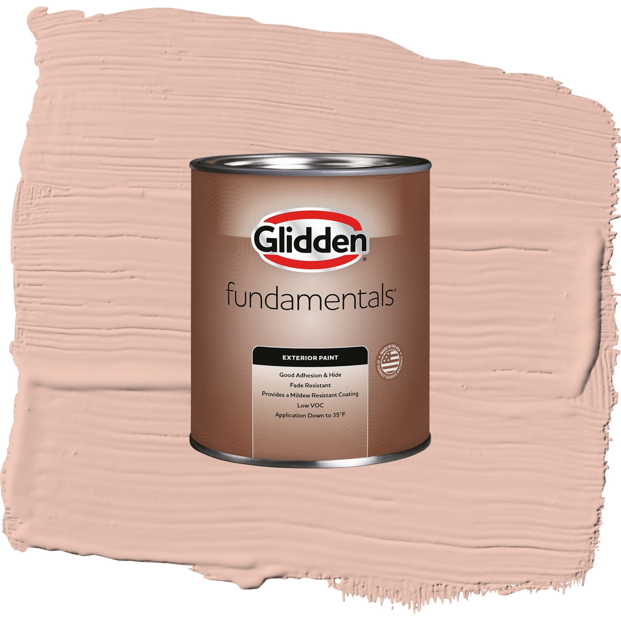 Glidden Fundamentals Adorable / Orange, Semi-Gloss Exterior Paint, 1 Quart
