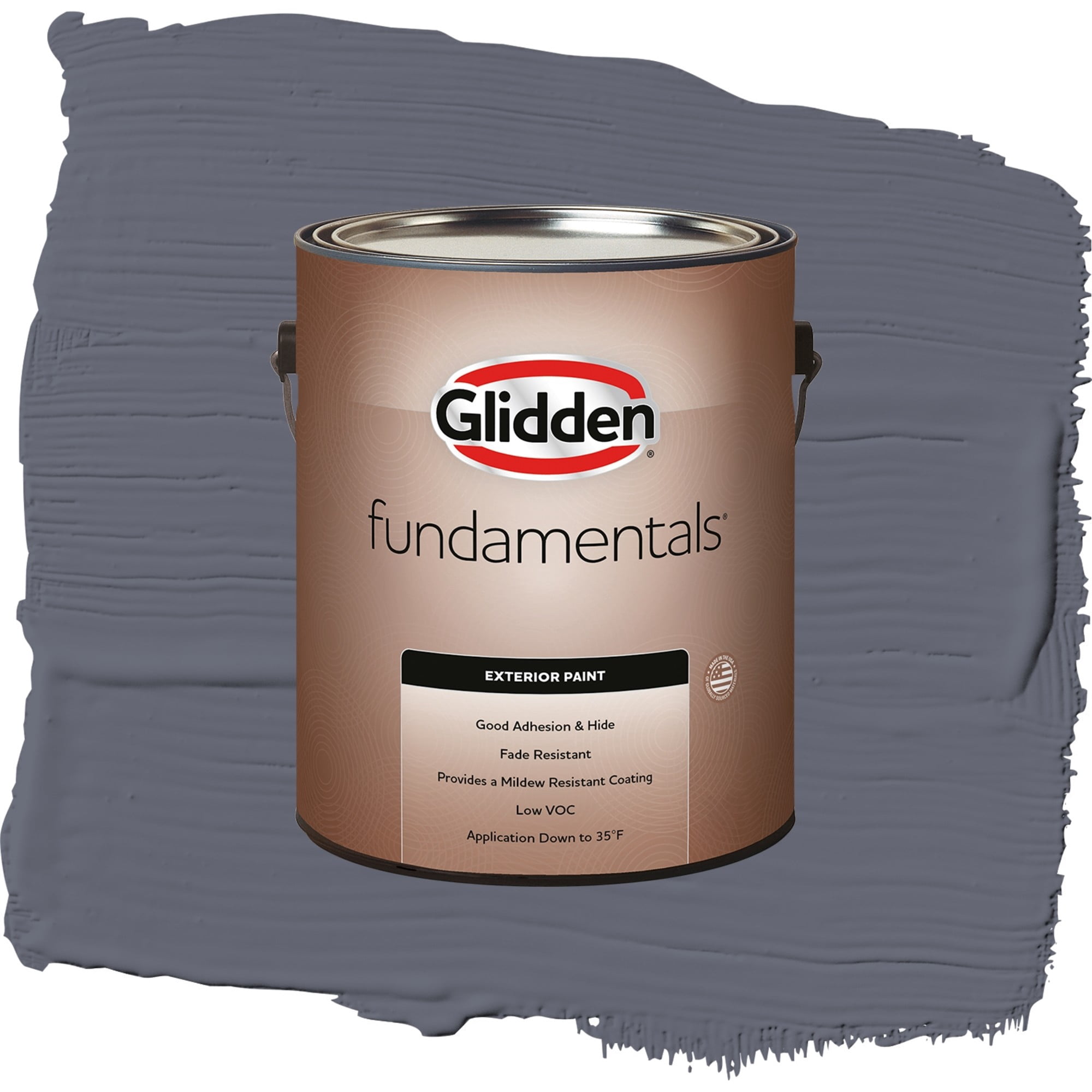 Glidden Fundamentals Alley Cat / Purple, Satin Exterior Paint, 1 Gallon