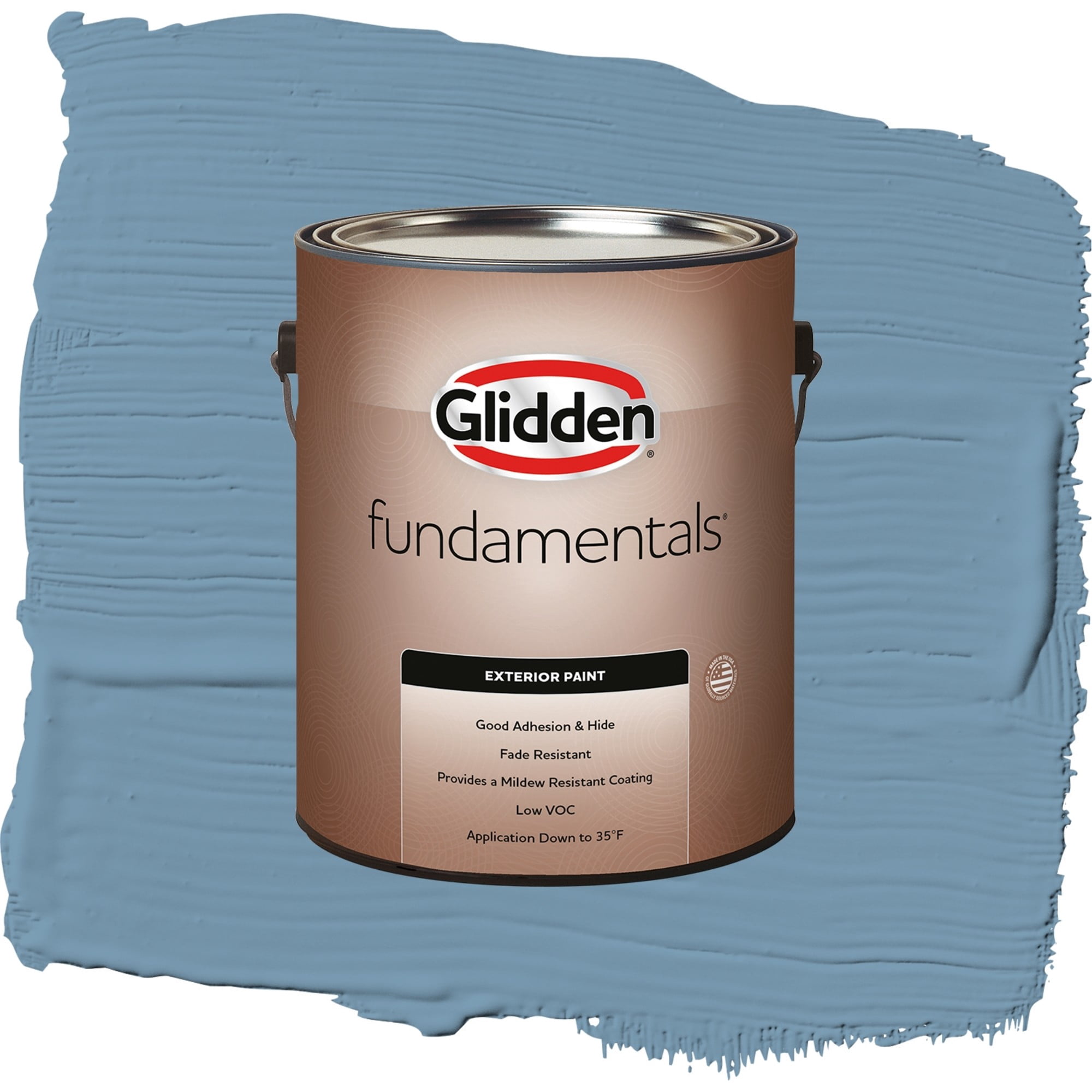 Glidden Fundamentals American Anthem / Blue, Semi-Gloss Exterior Paint, 1 Gallon