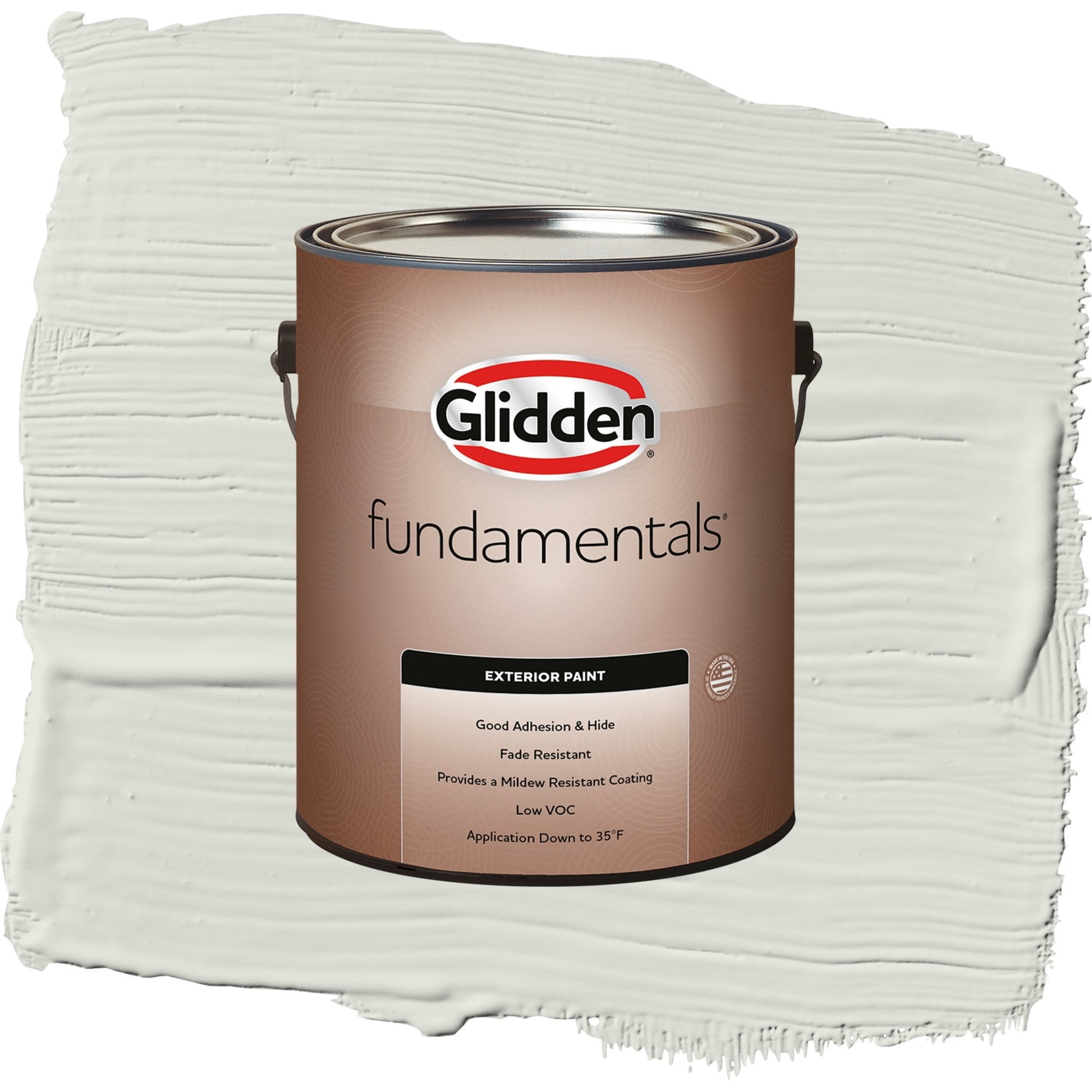 Glidden Fundamentals Anonymous / Green, Flat Exterior Paint, 1 Gallon