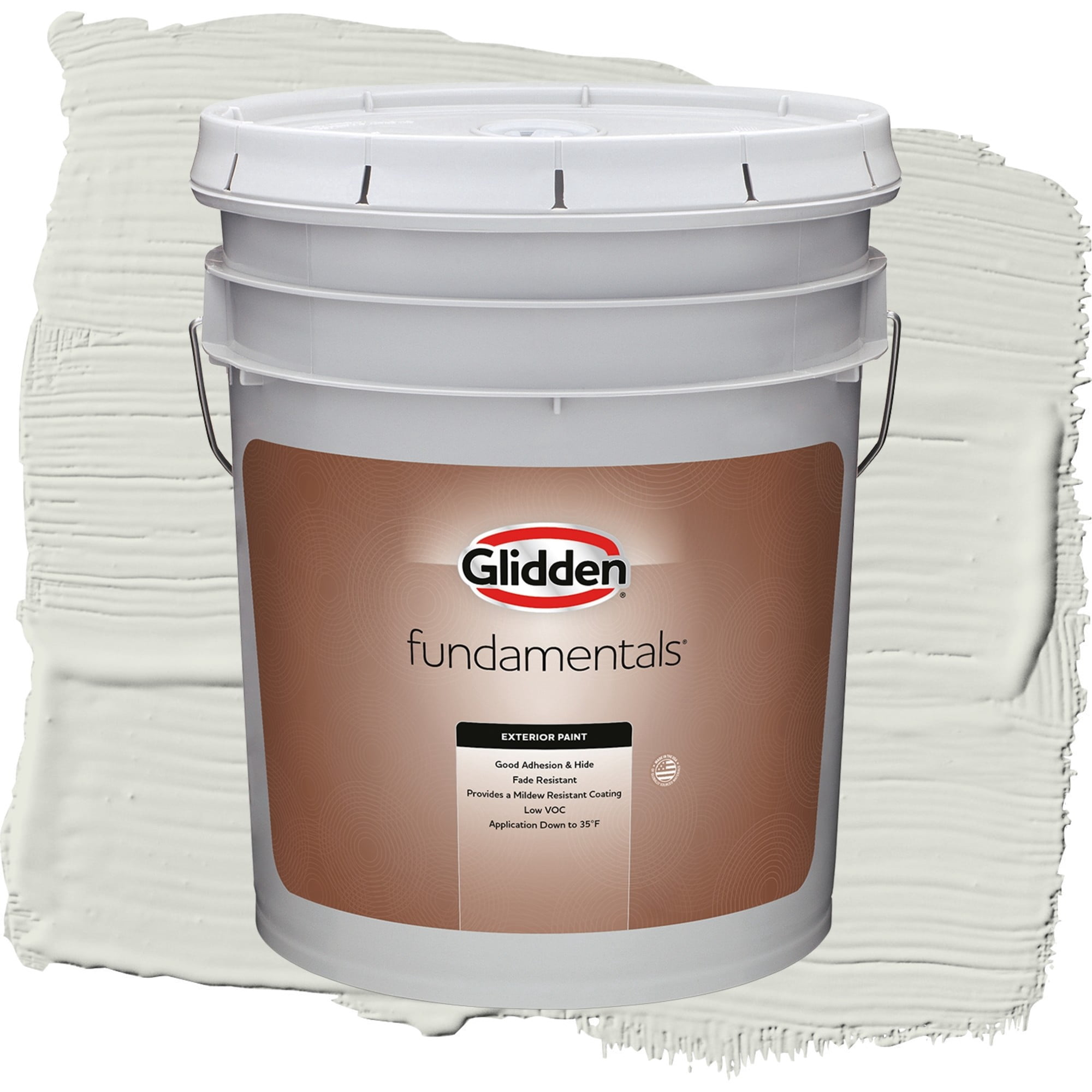 Glidden Fundamentals Anonymous / Green, Flat Exterior Paint, 5 Gallon