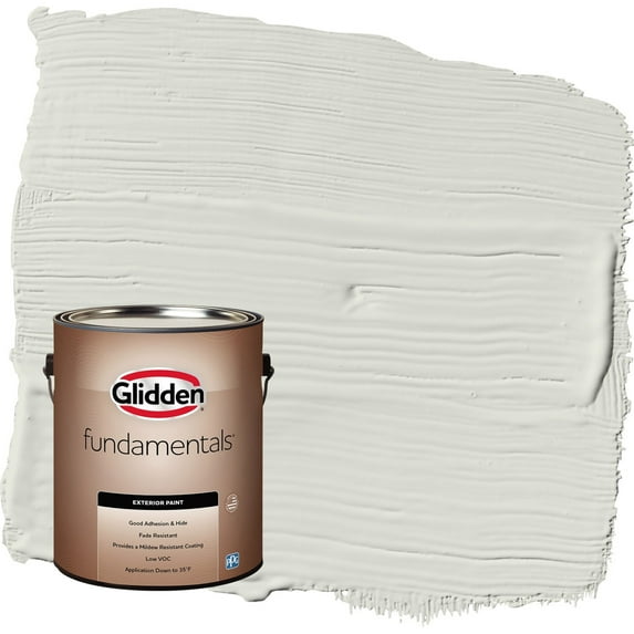 Glidden Fundamentals Anonymous / Green Satin Exterior Paint, 1 Gallon
