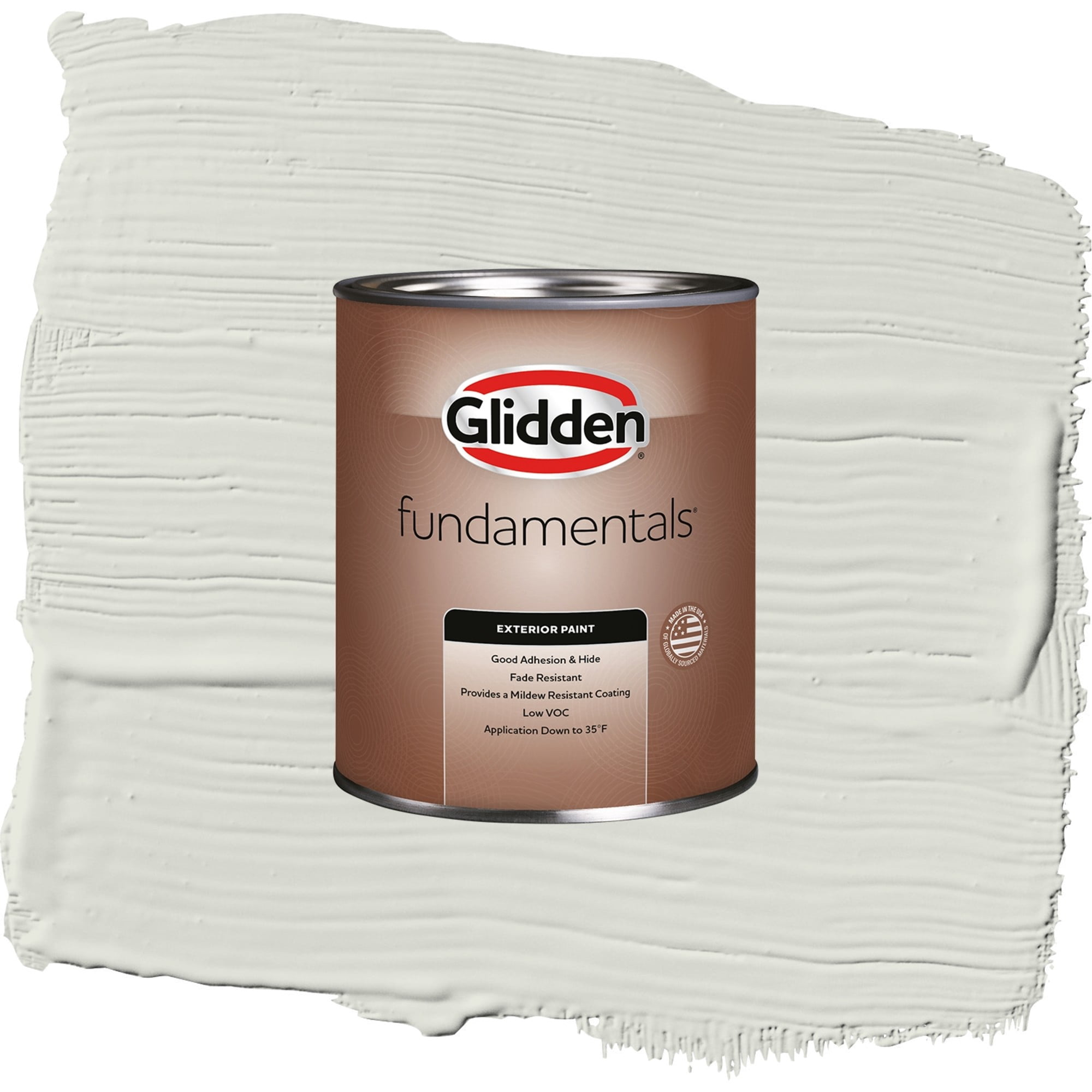 Glidden Fundamentals Anonymous / Green, Satin Exterior Paint, 1 Quart