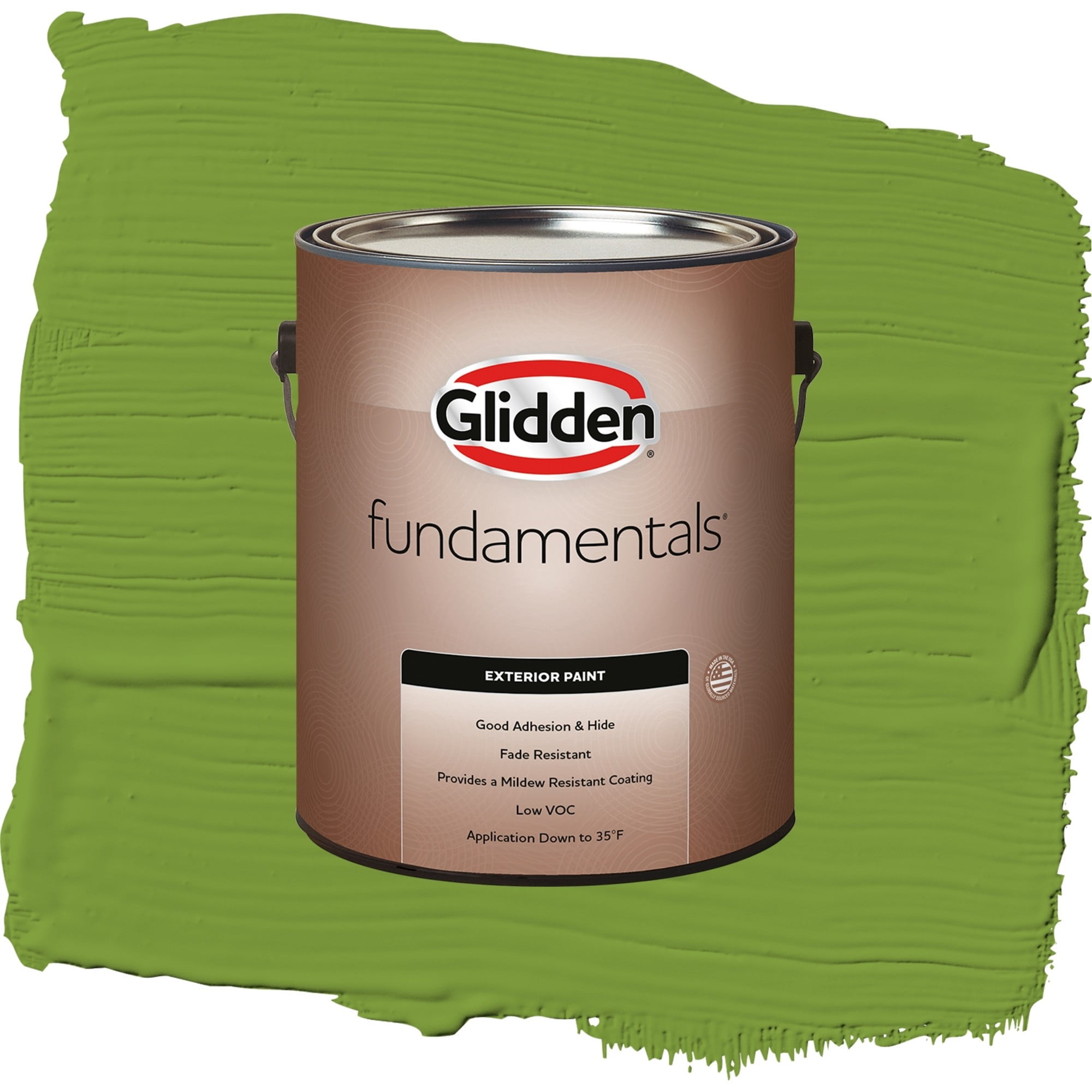 Glidden Fundamentals Antique Moss / Green, Satin Exterior Paint, 1 Gallon