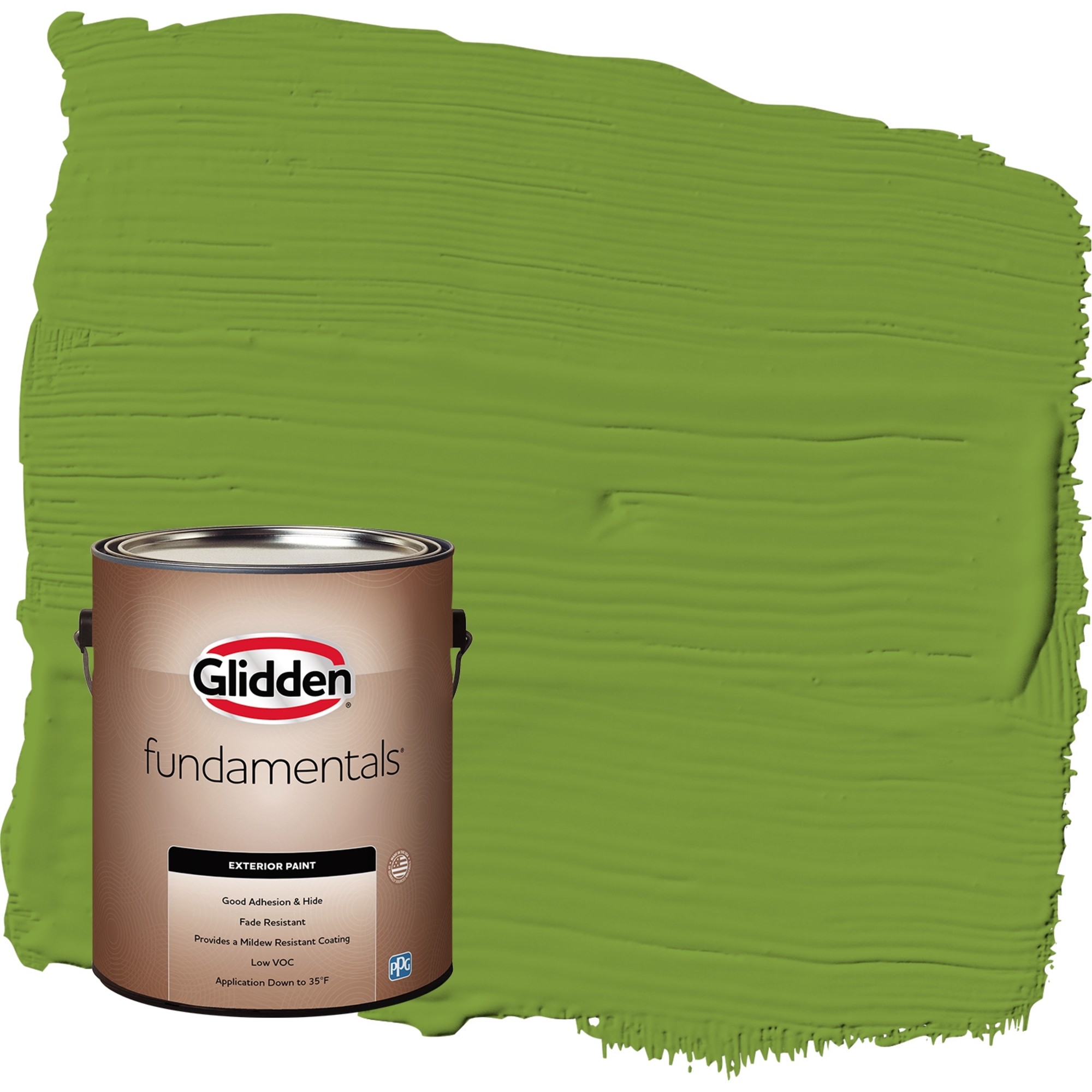 Glidden Fundamentals Antique Moss / Green, Satin Exterior Paint, 1 Gallon