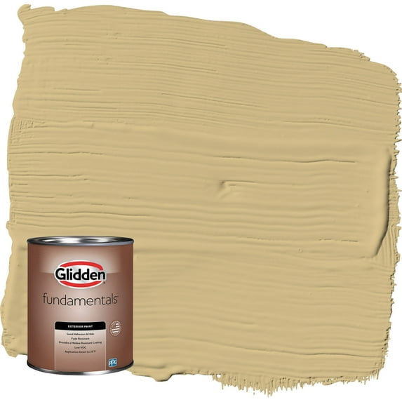 Glidden Fundamentals Appalachian Trail / Yellow Semi-Gloss Exterior Paint, 1 Quart