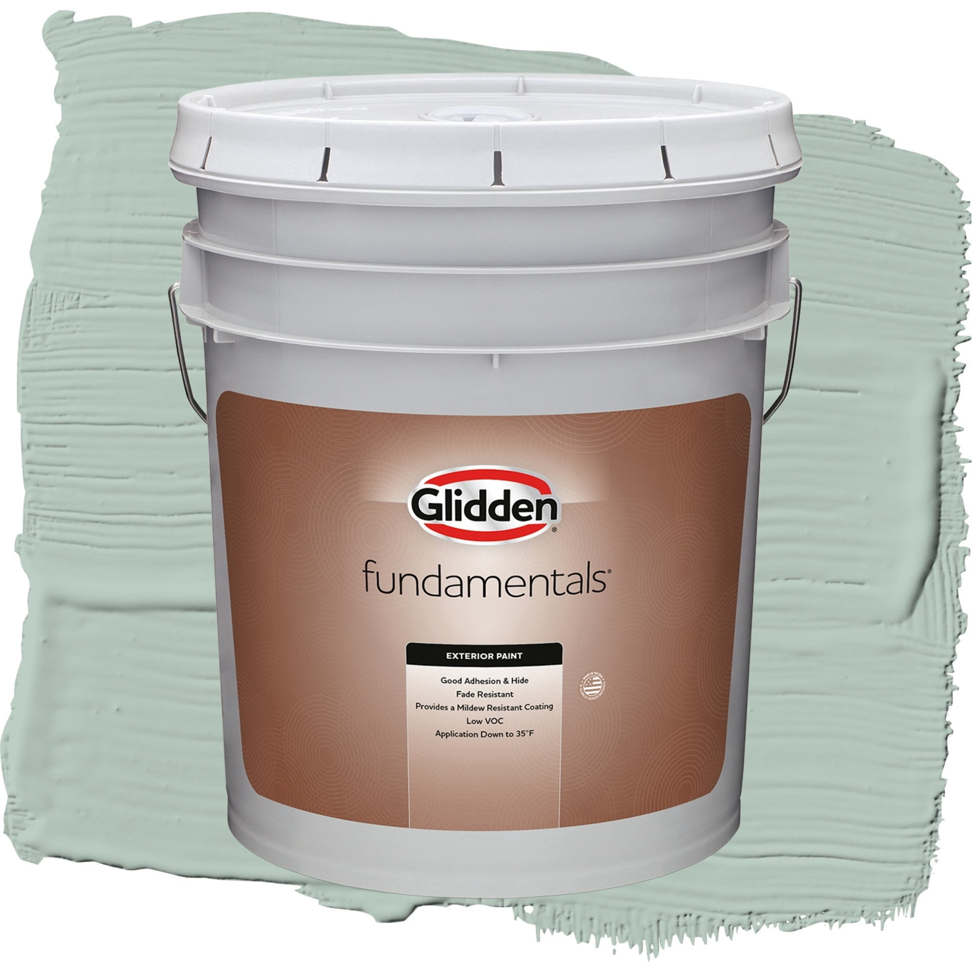 Glidden Fundamentals Aquamarine Dream / Blue, Flat Exterior Paint, 5 Gallon