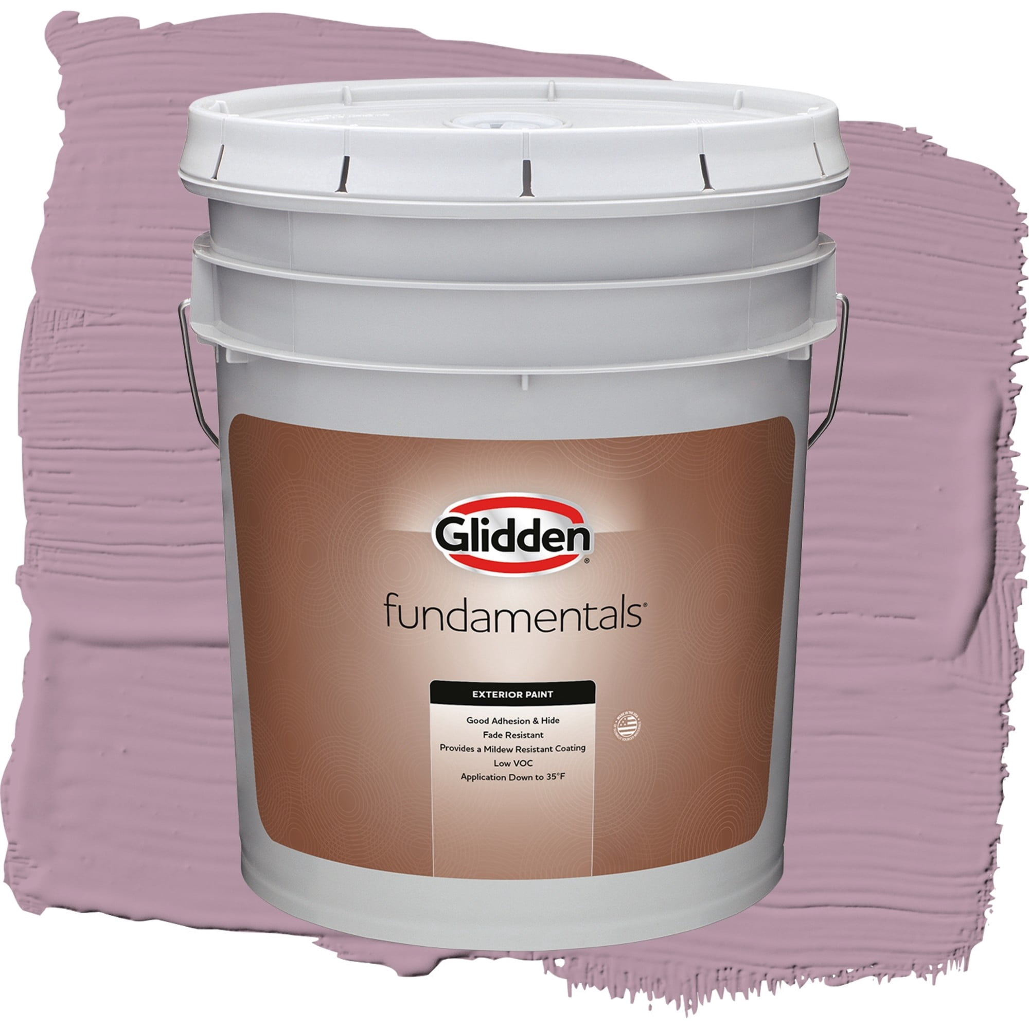Glidden Fundamentals Ashberry / Purple, Flat Exterior Paint, 5 Gallon