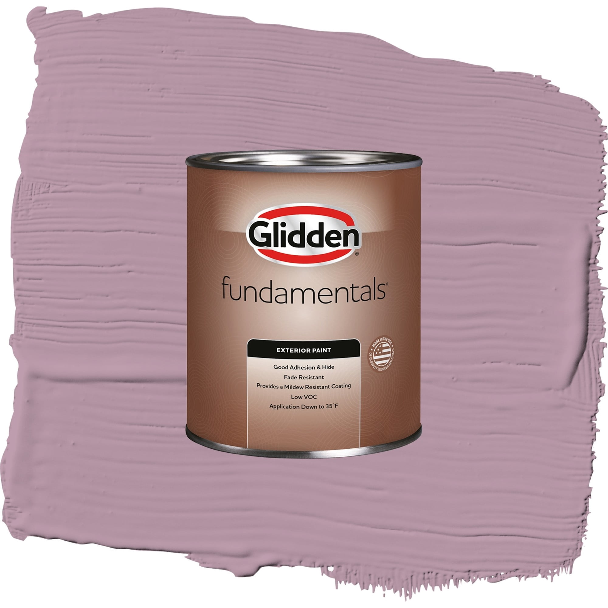 Glidden Fundamentals Ashberry / Purple, Satin Exterior Paint, 1 Quart