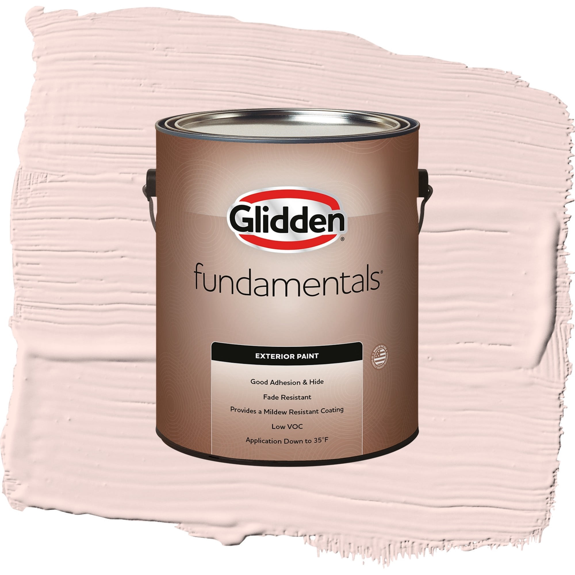 Glidden Fundamentals Ballet Slipper Flat Exterior Paint and Primer, 1 Gallon