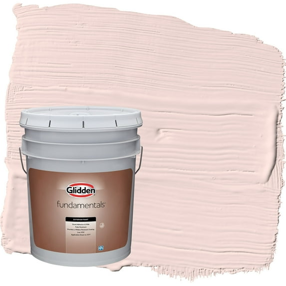Glidden Fundamentals Ballet Slipper / Pink Semi-Gloss Exterior Paint, 5 Gallon