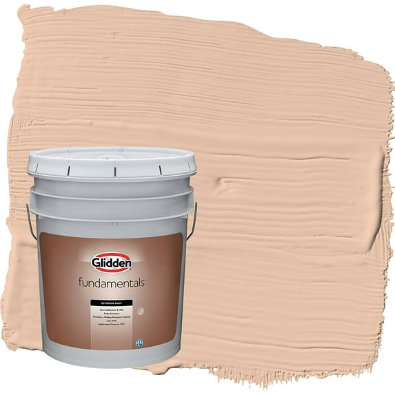 Glidden Fundamentals Beach Vibes / Orange Flat Exterior Paint, 5 Gallon