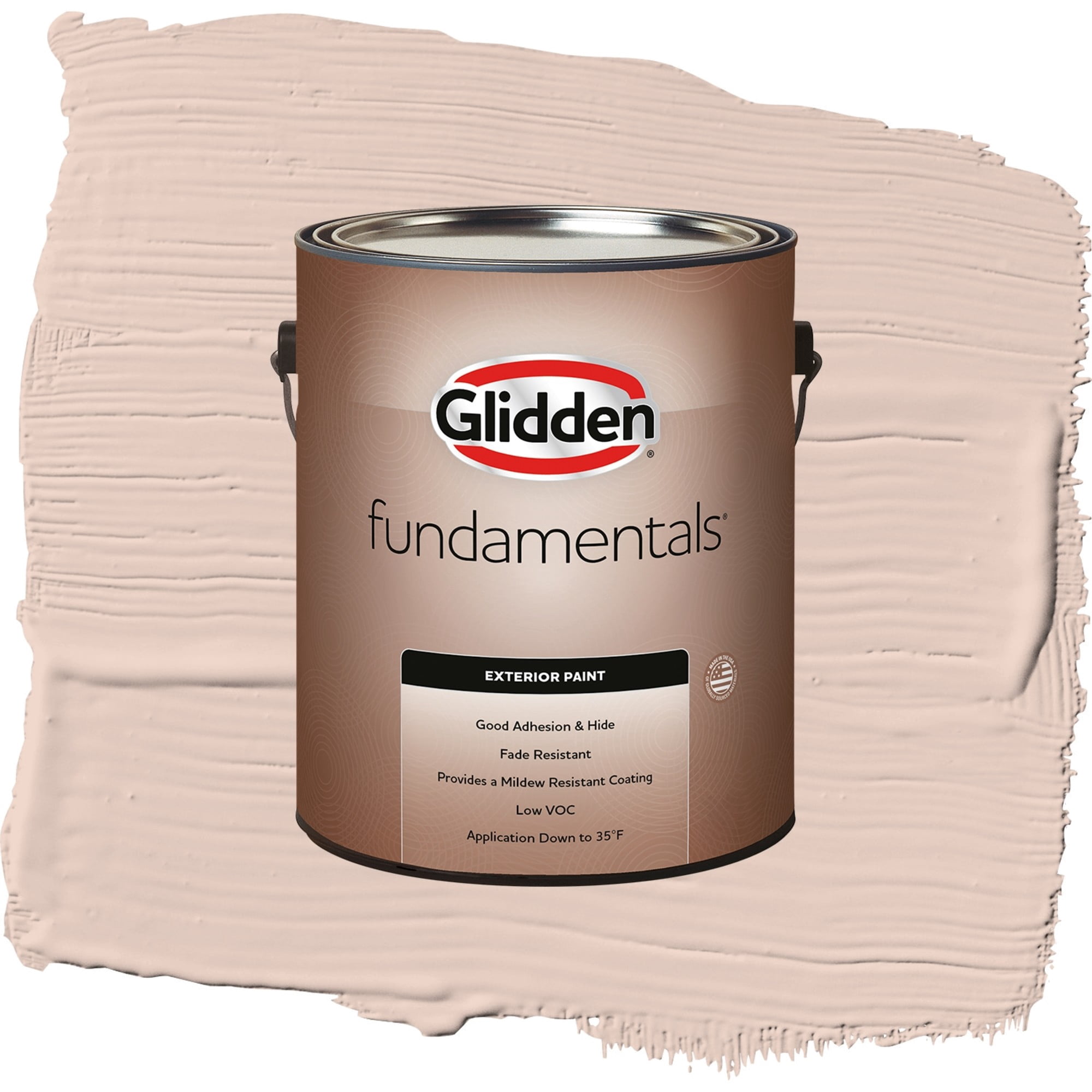 Glidden Fundamentals Belle of the Ball / Pink, Semi-Gloss Exterior Paint, 1 Gallon
