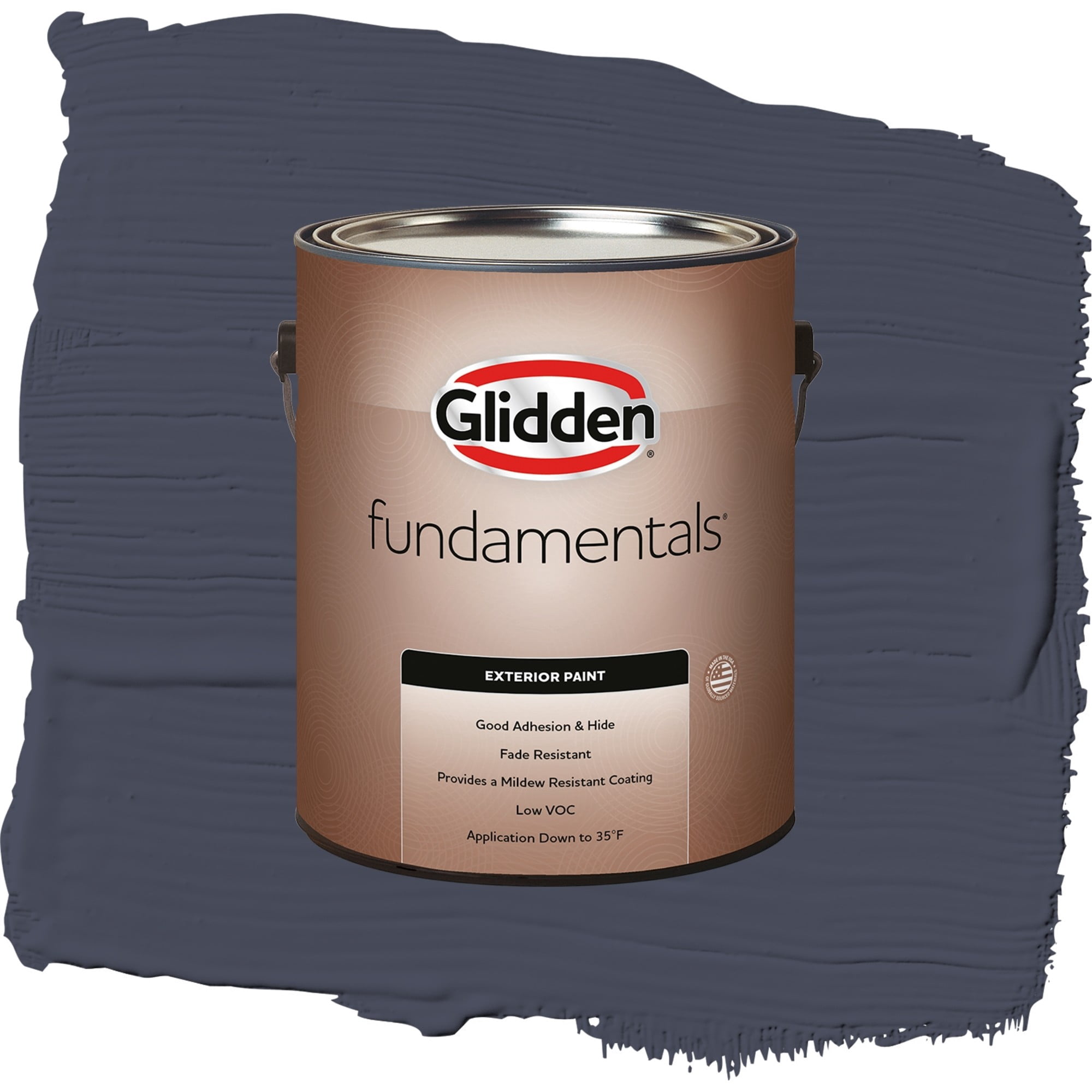 Glidden Fundamentals Black Flame / Purple, Satin Exterior Paint, 1 Gallon