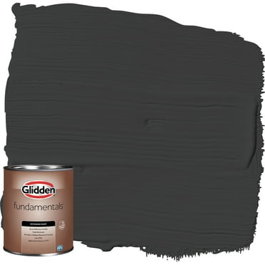Glidden Fundamentals Exterior Paint Black, Semi-Gloss, 1 Quart