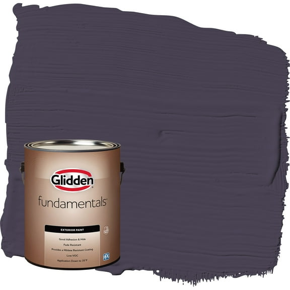 Glidden Fundamentals Blackberry / Purple Flat Exterior Paint, 1 Gallon