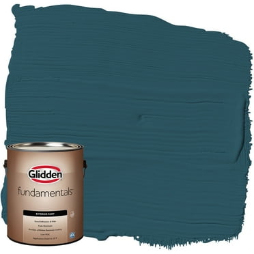 Glidden Fundamentals Exterior Paint Blue Bayberry / Green, Flat, 1 Gallon