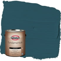 Glidden Fundamentals Blue Bayberry / Green Flat Exterior Paint, 1 Gallon