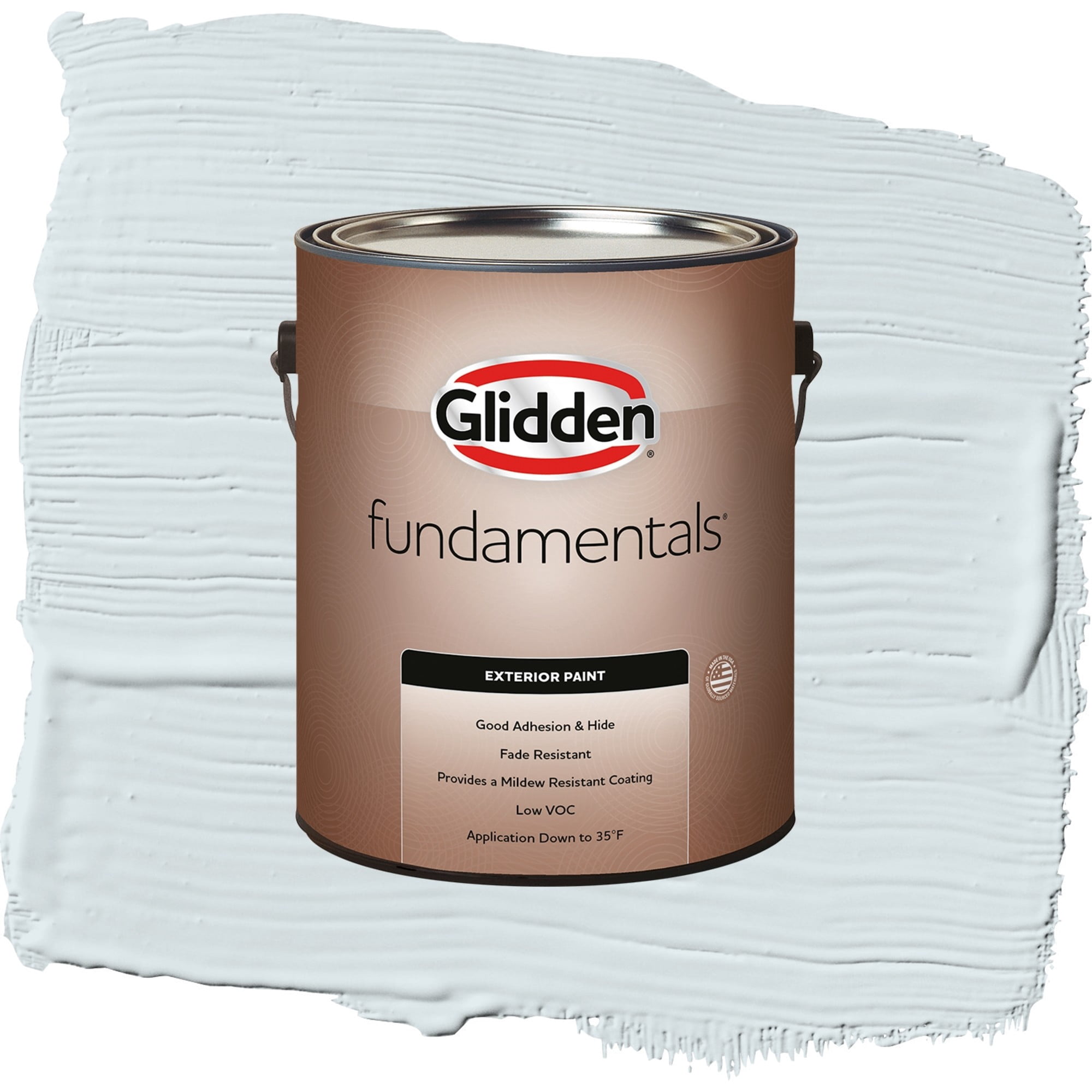 Glidden Fundamentals Blue Smoke Satin Exterior Paint and Primer, 1 Gallon