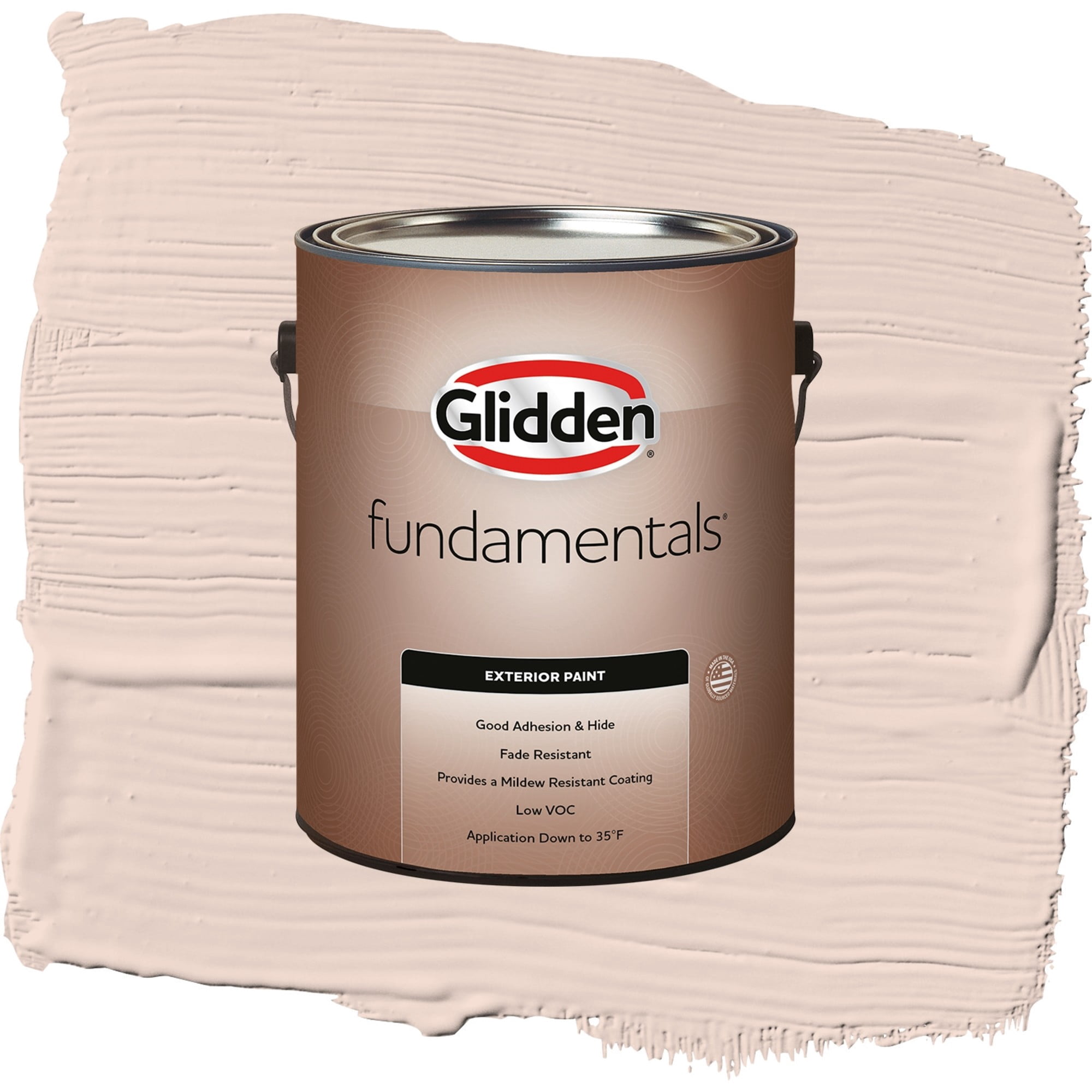 Glidden Fundamentals Boardwalk / Orange, Flat Exterior Paint, 1 Gallon