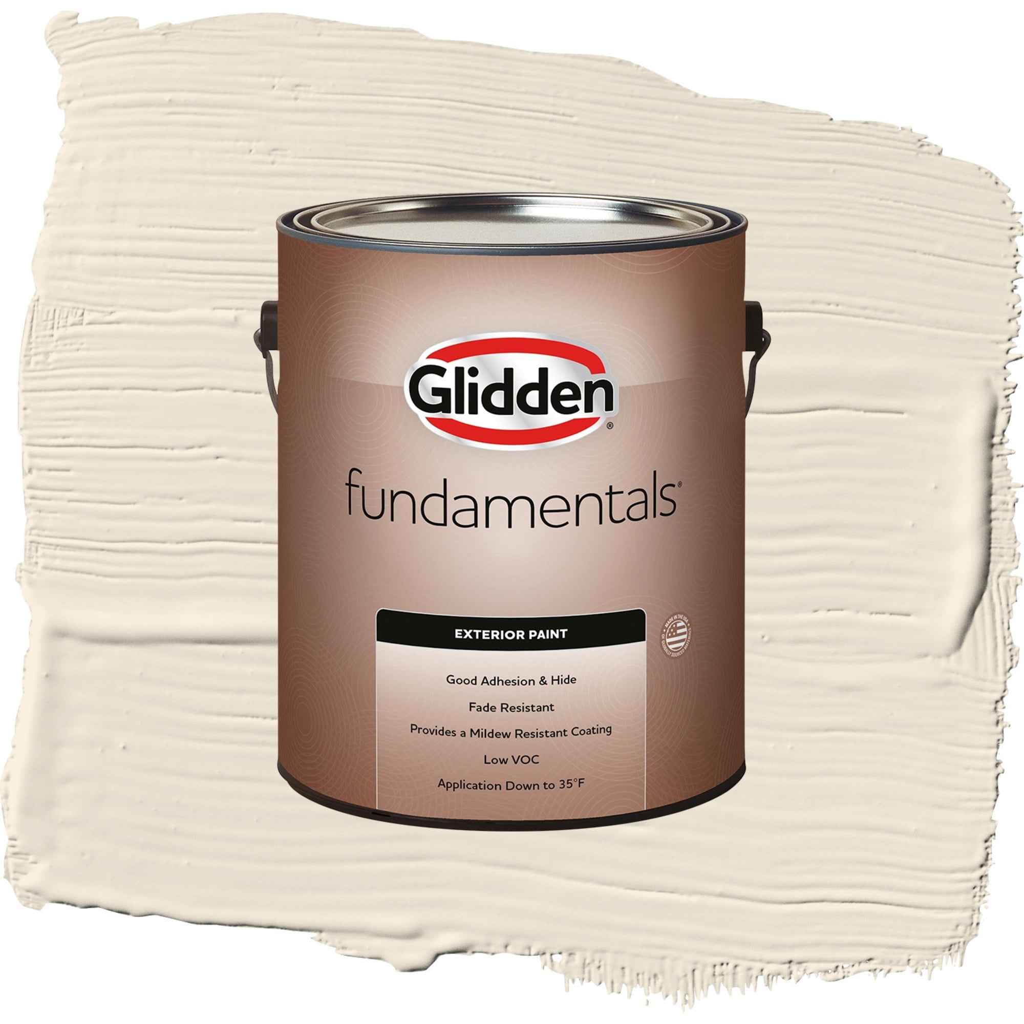 Glidden Fundamentals Brandied Pears / Beige, Satin Exterior Paint, 1 Gallon