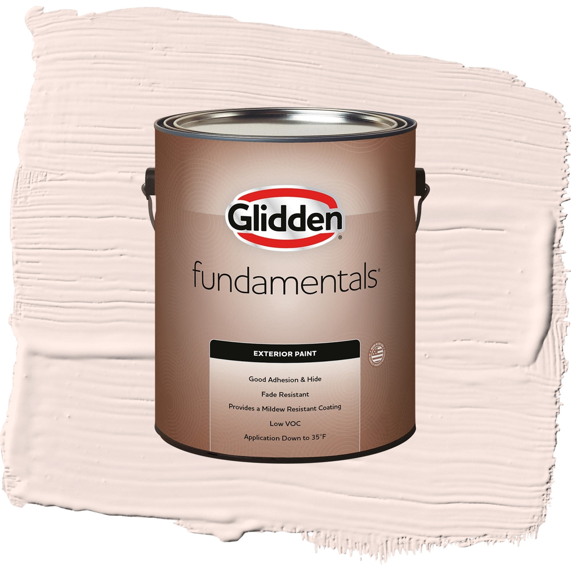 Glidden Fundamentals Brandy Alexander Satin Exterior Paint and Primer, 1 Gallon