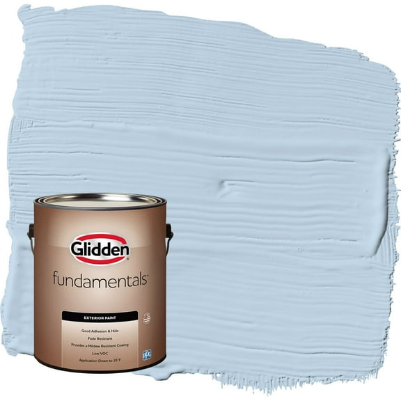 Glidden Fundamentals C'est La Vie / Blue Satin Exterior Paint, 1 Gallon