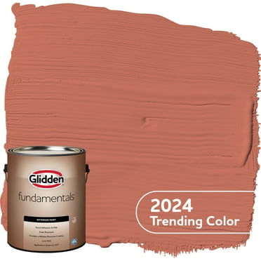 Glidden Fundamentals Exterior Paint Cajun Spice / Orange, Flat, 1 Gallon
