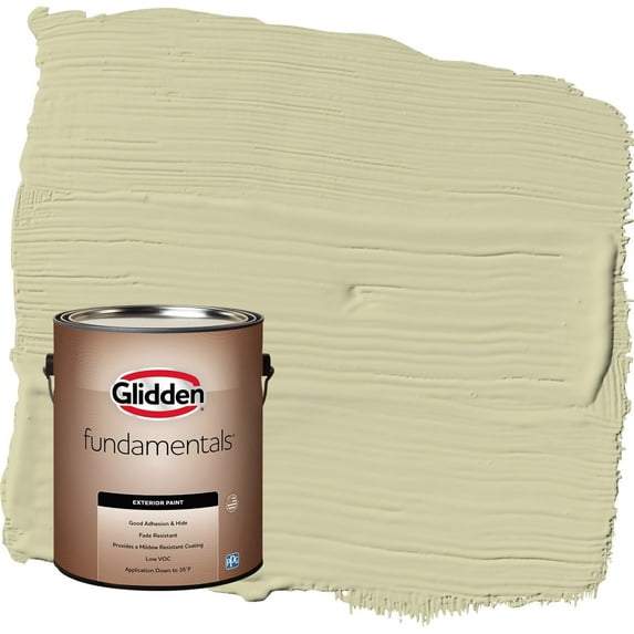 Glidden Fundamentals Canary Grass / Green Semi-Gloss Exterior Paint, 1 Gallon