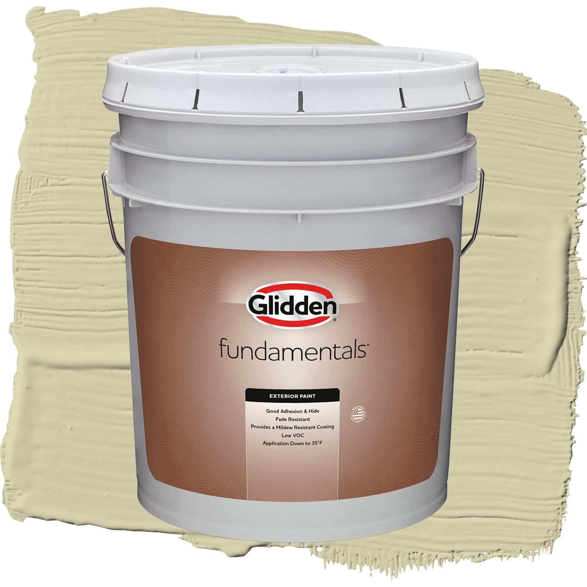 Glidden Fundamentals Canary Grass / Green, Semi-Gloss Exterior Paint, 5 Gallon