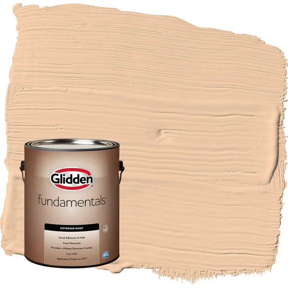 Glidden Fundamentals Caramel Ice / Orange Flat Exterior Paint, 1 Gallon