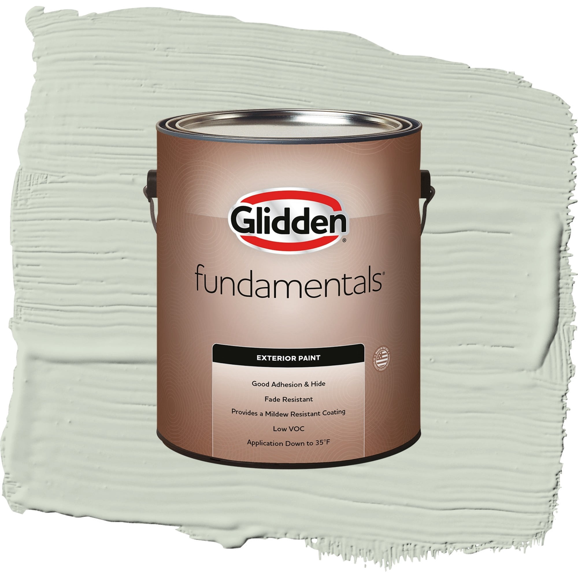 Glidden Fundamentals Castaway Flat Exterior Paint and Primer, 1 Gallon