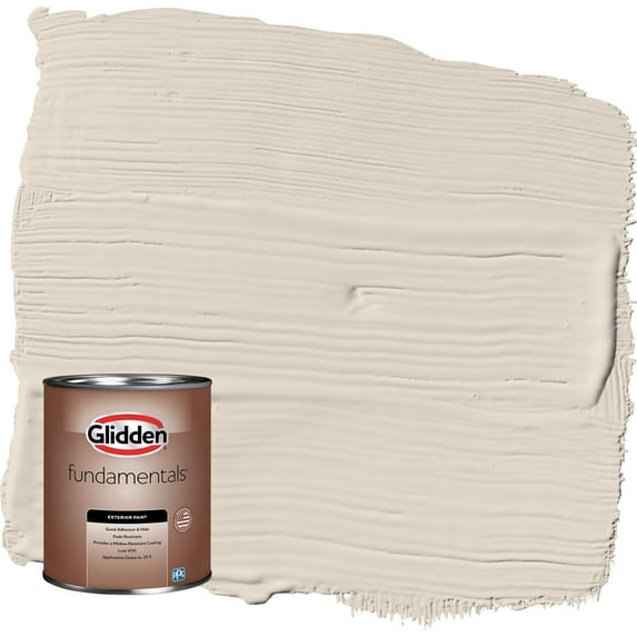 Glidden Fundamentals Casual Elegance / Beige Satin Exterior Paint, 1 Quart