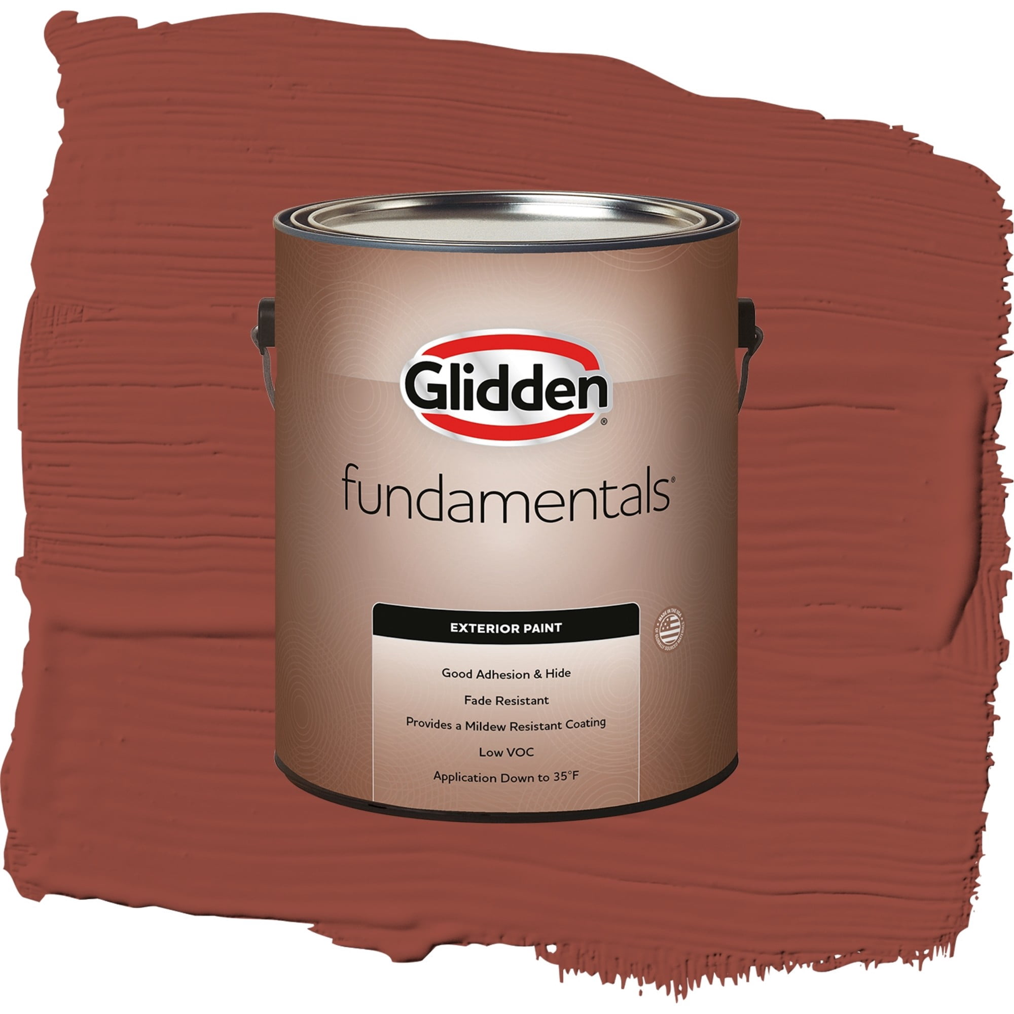 Glidden Fundamentals Cedar Chest Flat Exterior Paint and Primer, 1 Gallon