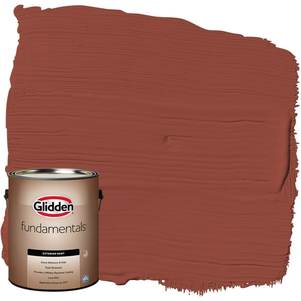 Glidden Fundamentals Exterior Paint Cedar Chest / Brown, SemiGloss, 1