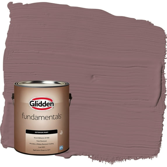 Glidden Fundamentals Chocolate Sparkle / Purple Satin Exterior Paint, 1 Gallon