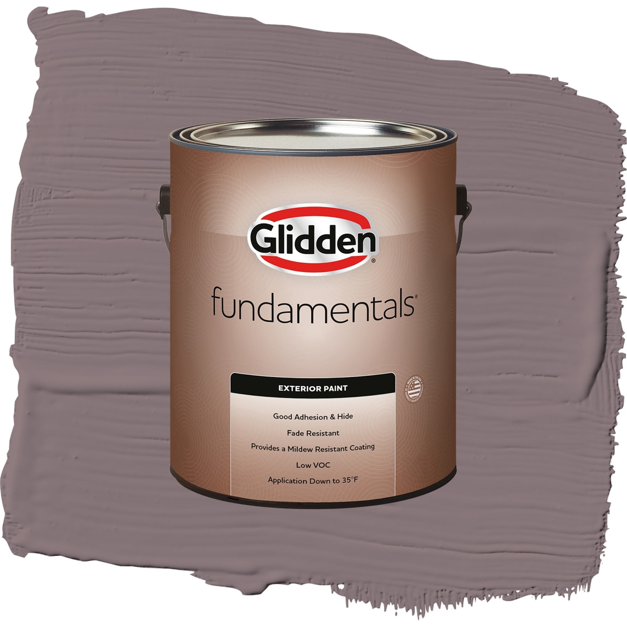 Glidden Fundamentals Choo Choo / Purple, Satin Exterior Paint, 1 Gallon