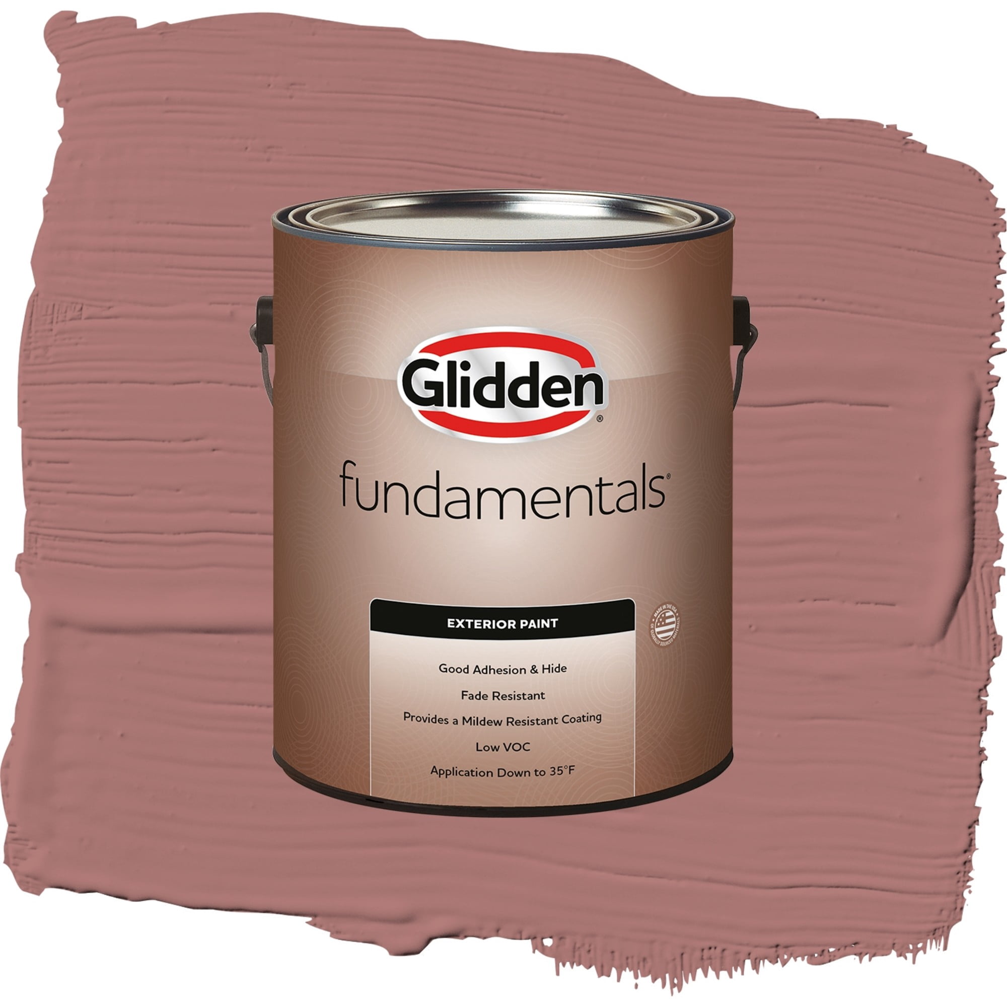 Glidden Fundamentals Cinnamon Diamonds / Rose Pink Flat Exterior Paint, 1 Gallon