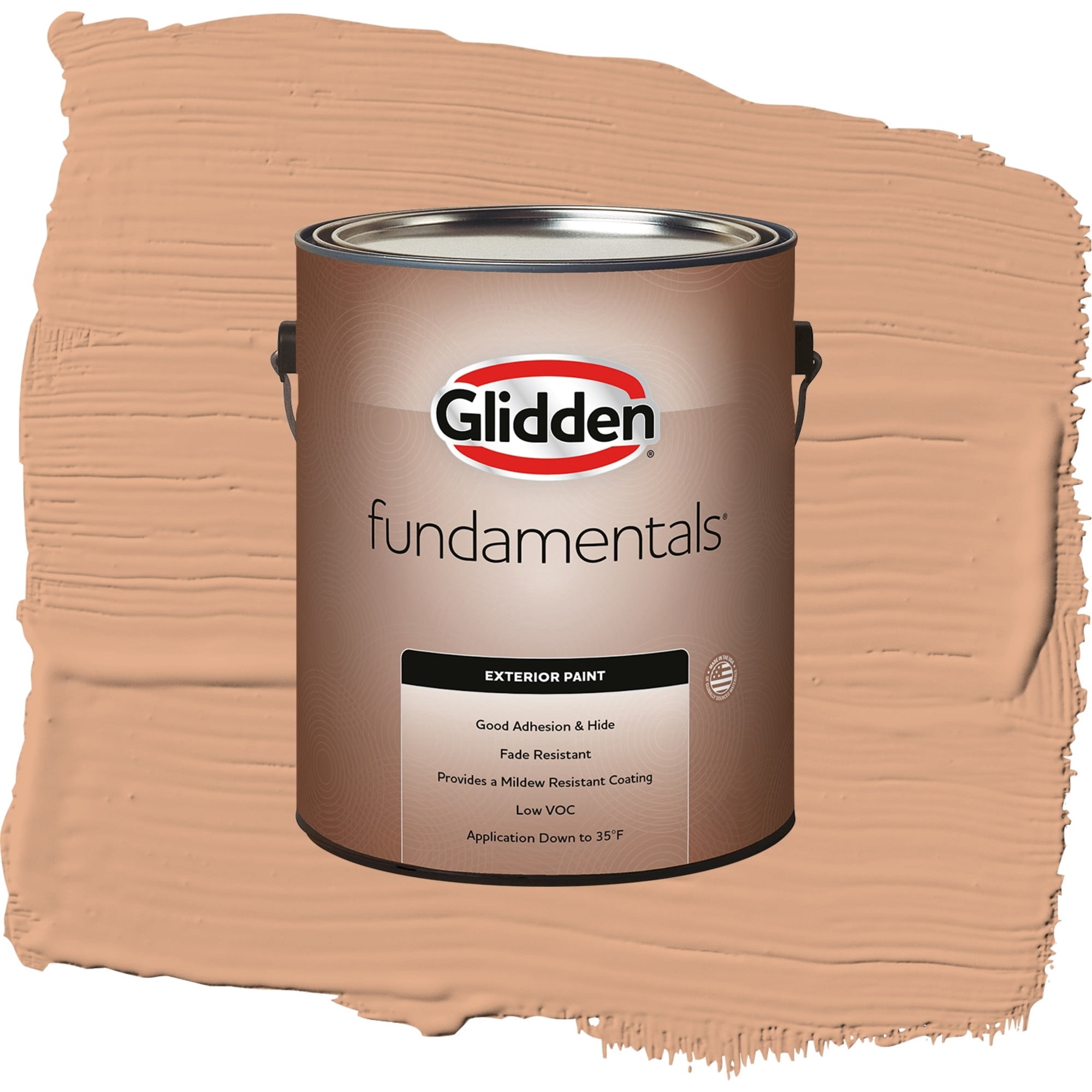 Glidden Fundamentals Clay Fire / Orange, Semi-Gloss Exterior Paint, 1 Gallon